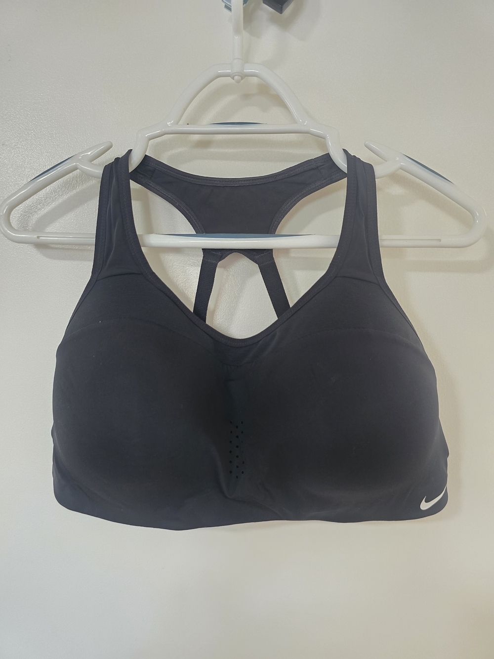 Nike Women's High Support Sports Bra Black Adjustable Racerback Padded Size L